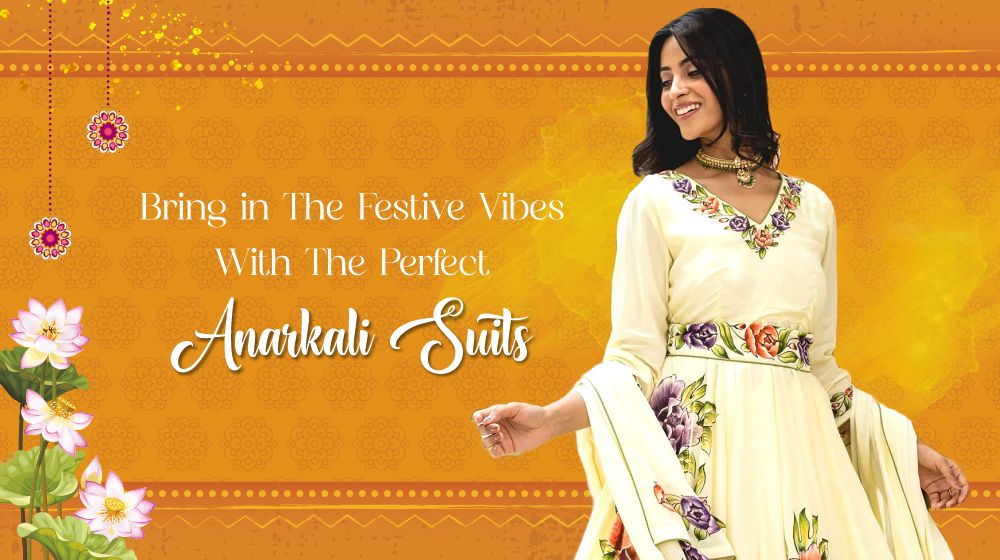 Bring In The Festive Vibes With The Handpainted Anarkali Suits  Suti Rang