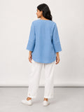 Light Blue Casual Wear Top With Bottom Pant