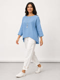 Light Blue Casual Wear Top With Bottom Pant