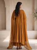 Brown Anarkali Suit with Border Detailing