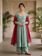 Mint Green Anarkali Suit Set with Palazzo