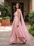 Pink Front Slit Sharara Suit With Dupatta