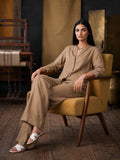 Cocoa Brown Cotton Minimal Shirt & Trouser Co-Ord Set
