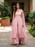 Pink Front Slit Sharara Suit With Dupatta