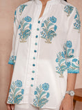 White Hand Block Printed Co-Ord Set