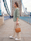 Sage Green Women's Shirt In Cotton
