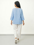 Light Blue Casual Wear Women's Top