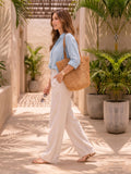 Light Blue Women's Wear Cotton Shirt