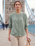 Sage Green Women's Shirt In Cotton