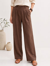 Brown Casual Cotton Pant For Womens