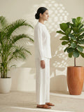 Pure White Pintuck Style Top In Cotton