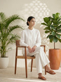 Pure White Pintuck Style Top In Cotton
