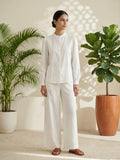 Pure White Pintuck Style Top In Cotton