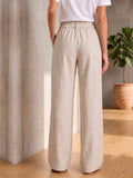 Light Beige Women's Wear Pant In Cotton
