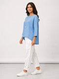 Light Blue Casual Wear Top With Bottom Pant