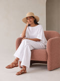 White Boxy Top and Bottom Set