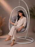 Natural Beige Cotton Shirt & Flared Pant Co-Ord Set