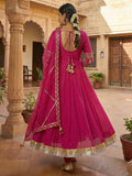 Pink Gota Work Anarkali Suit With Dupatta