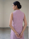 Lilac Casual Kurta Set For Womens In Cotton