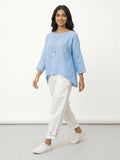 Light Blue Casual Wear Women's Top