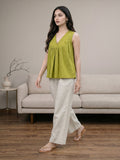 Green Party Wear Stylish Top In Cotton