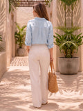 Light Blue Women's Wear Cotton Shirt