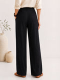 Black Casual Pant In Cotton For Womens