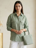 Sage Green Sublime Shirt For Womens