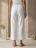 White Casual Wide Leg Trouser For Womens
