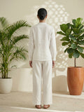 Pure White Pintuck Style Top In Cotton