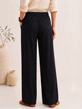 Black Casual Pant In Cotton For Womens